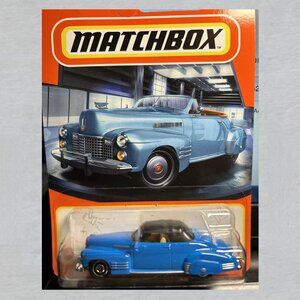 Matchbox 1941 Cadillac Series 62 Convertible Coupe BLUE